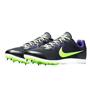 Nike Mens Zoom Rival D Track Field Spikes Black Green Purple Lightweight Size 6